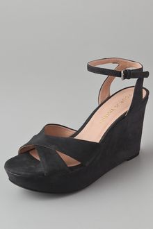 Pour La Victoire Lulie Suede Wedge Sandals - Lyst
