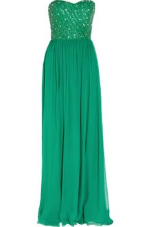 Rachel Gilbert Lucinda Silk-chiffon Strapless Gown - Lyst