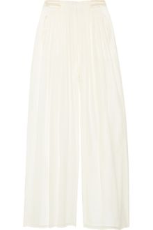 Rag & Bone Satin-trimmed Silk-chiffon Maxi Culottes - Lyst