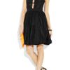 Roberto Cavalli Pleated Cottonblend Dress in Black - Lyst