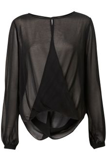 Topshop Drape Blouse - Lyst