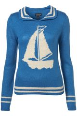 Topshop Knitted Boat Motif Jumper