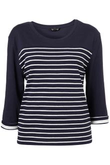 Topshop Boxy Stripe Elbow Tee - Lyst