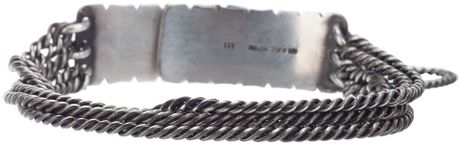 Ann Demeulemeester Identity Bracelet in Silver - Lyst
