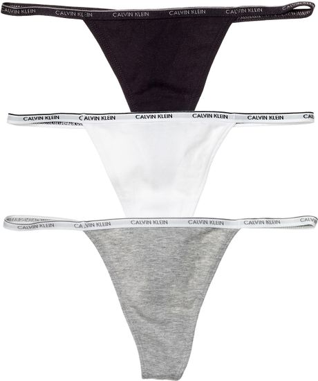 Calvin Klein Underwear Ck One String Thong In Gray Black Lyst 