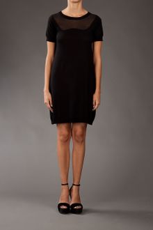 Cotélac Sheer Panel Dress - Lyst