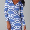 Diane Von Furstenberg Reina Long Sleeve Dress in Blue - Lyst