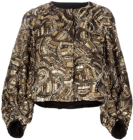 Dries Van Noten Embellished Jacket in Black - Lyst