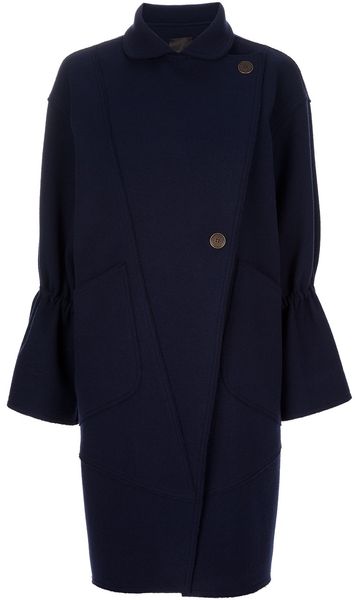 Fendi Oversized Coat in Blue - Lyst
