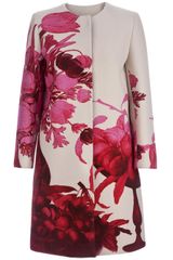 Giambattista Valli Floral Print Coat