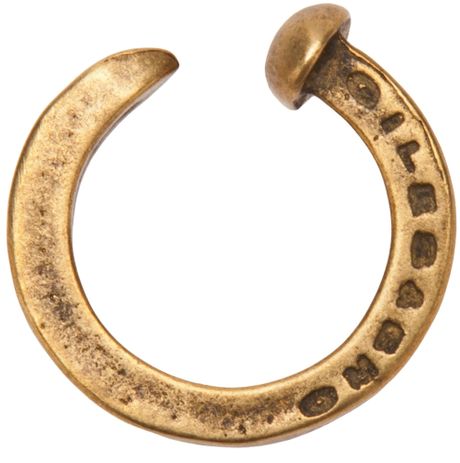 Giles & Brother Brass Spike Ring in Gold - Lyst