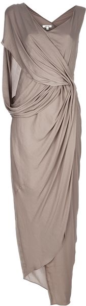 Helmut Lang Draped Dress - Lyst