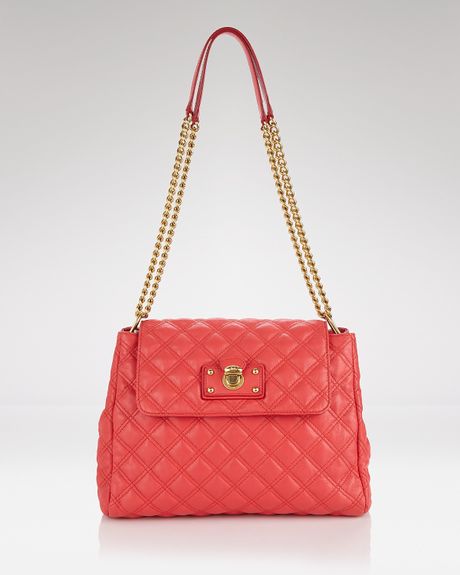 Marc Jacobs Quilted Sullivan Crossbody Shoulder in Pink (coral) - Lyst