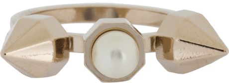 Maria Francesca Pepe Fortuna Double Stud Ring in Gold - Lyst