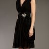 Matthew Williamson Pleated Embellished Dress in Black - Lyst