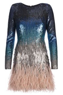 Matthew Williamson Sequin Embellished and Feather Dress - Lyst