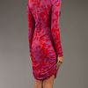 Matthew Williamson Printed Gathered Dress in Red - Lyst