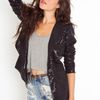 Nasty Gal Sequin Tuxedo Blazer in Black - Lyst