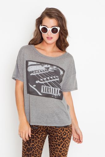 Nasty Gal Nirvana Guitar Strings Tee - Lyst