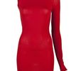 Plein Sud Jeanius One Sleeve Dress in Red - Lyst
