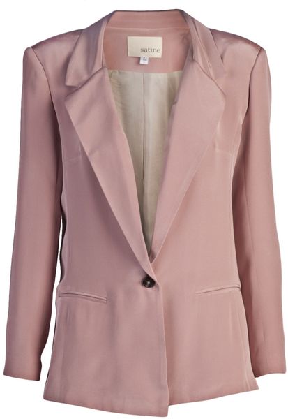 Satine Label Katherine Blazer in Pink - Lyst