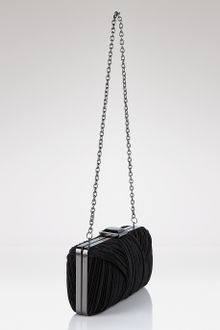 Sondra Roberts Large Pleated Satin Box - Lyst