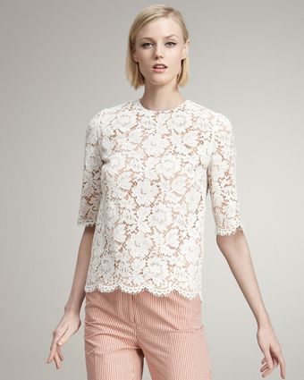 Stella McCartney Floral Lace Blouse - Lyst