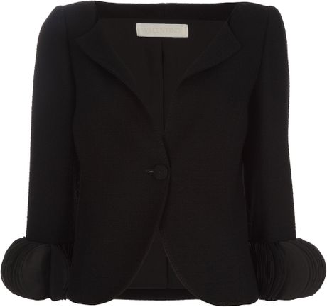 Valentino Wool Jacket in Black - Lyst