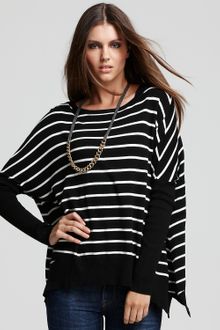 Vince Camuto Striped Dolman Sweater - Lyst