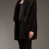 Vince Shearling Coat in Black (charcoal) - Lyst
