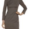 Zac Posen Woolblend Dress in Brown - Lyst