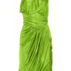 Zac Posen Draped Oneshoulder Jersey Dress in Green - Lyst
