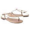 Bottega Veneta Karung Leather Thong Sandals in Beige - Lyst