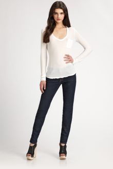 James Perse Long-sleeve Pocket T-shirt - Lyst