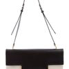 Lanvin Leather Shoulder Bag in Black (white) - Lyst