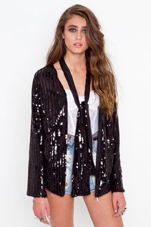 Nasty Gal Liza Sequin Jacket - Lyst