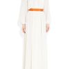 Roksanda Ilincic Belted Woolcrepe Wrap Gown in White (ivory) - Lyst