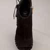 Versace Peep Toe Ankle Boot in Black - Lyst