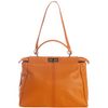 Fendi Orange Calf Leather Peekaboo Satchel in Orange - Lyst
