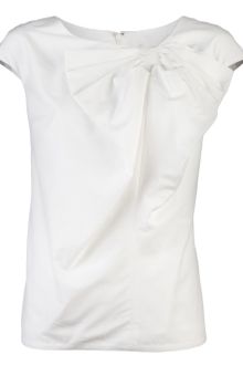 Lela Rose Cinched Bow Blouse - Lyst