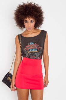 Nasty Gal Scuba Skirt - Coral - Lyst
