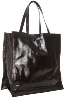 Yves Saint Laurent Black Patent Leather Walky Tote - Lyst