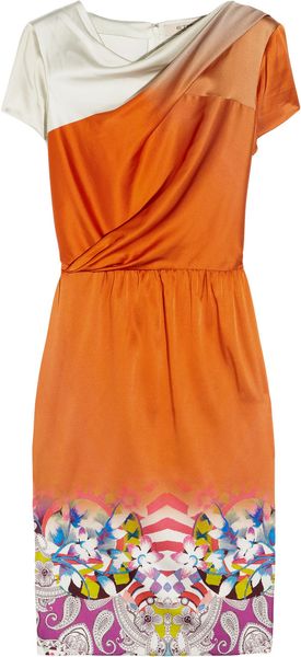 Etro Printed Dégradé Stretch-silk Dress - Lyst