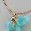 Kenneth Jay Lane Jade Elephant Pendant in Gold - Lyst