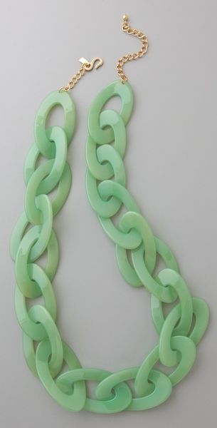 Kenneth Jay Lane Jade Link Necklace in Green - Lyst