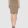 Lanvin Knee Length Skirts in Beige (khaki) - Lyst