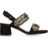 Marni Embellished Suede Sandals in Black - Lyst