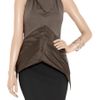 Rick Owens Jersey and Duchesssatin Halterneck Top in Brown - Lyst