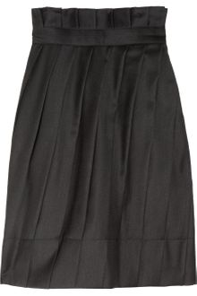 Valentino Roma Pleated Wool-twill Skirt - Lyst