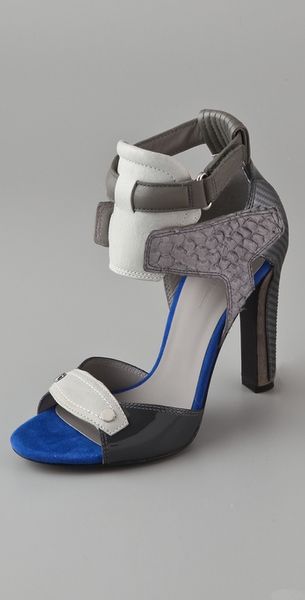 Alexander Wang Chloe High Heel Sandals in Blue (cement) - Lyst